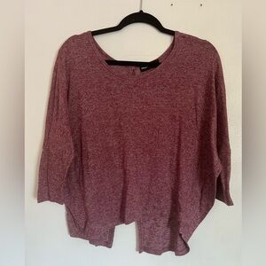 mason + mackenzie | magenta sleeved shirt with open lower back
